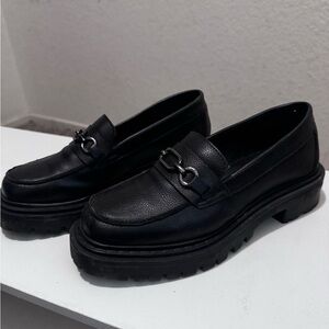 Black Leather Loafers